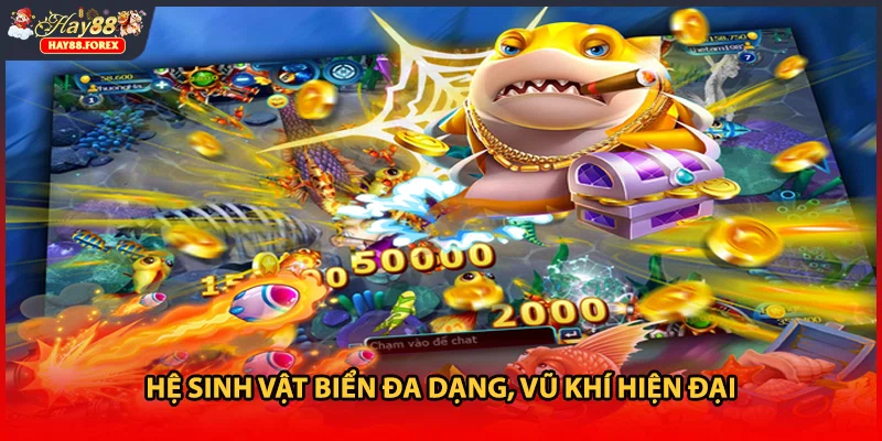 Hệ sinh vật biển đa dạng, vũ khí hiện đại